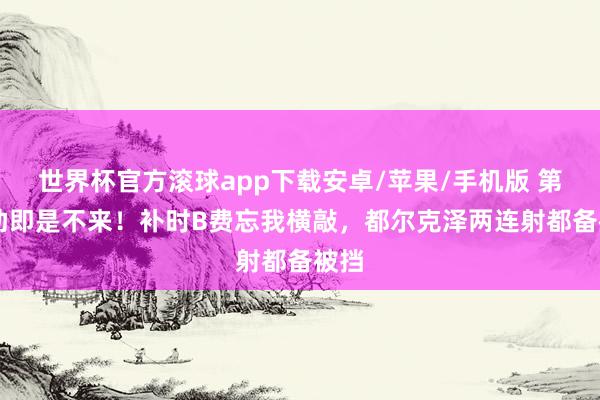 世界杯官方滚球app下载安卓/苹果/手机版 第21助即是不来！补时B费忘我横敲，都尔克泽两连射都备被挡
