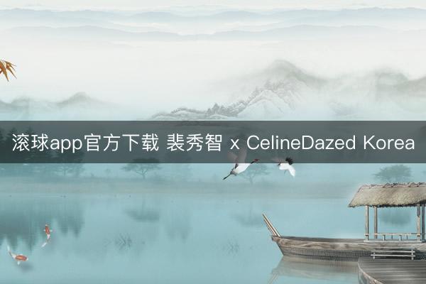 滚球app官方下载 裴秀智 x CelineDazed Korea