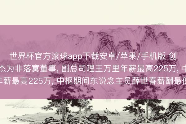 世界杯官方滚球app下载安卓/苹果/手机版 创耀科技聘请40岁金光杰为非落寞董事, 副总司理王万里年薪最高225万, 中枢期间东说念主员薛世春薪酬最低为60万
